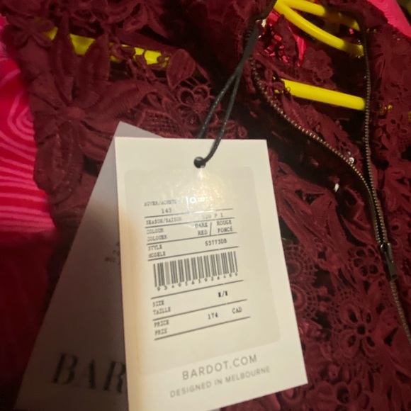 Bardot Eleni Maroon Red NWT - Picture 7 of 9